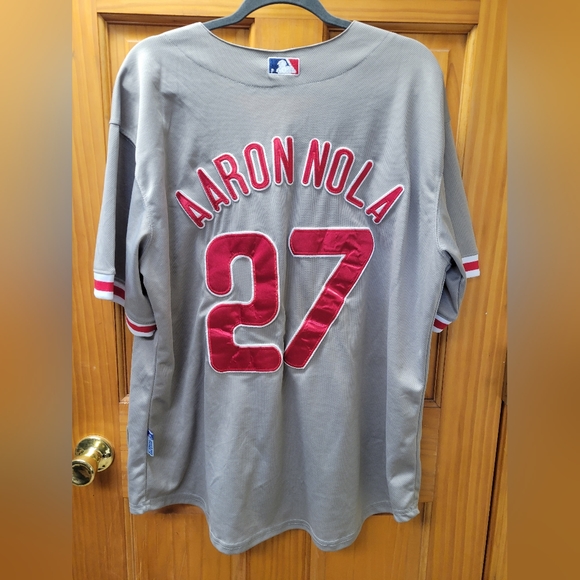 Majestic Authentic Collection Phillies Aaron Nola #27 Jersey - Picture 3 of 3